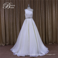 Une épaule Organza robe de mariée robe nuptiale